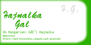 hajnalka gal business card